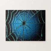 Cool Blue Spider Web Puzzle (Horizontal)