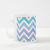 Cool Blue Sporty Chevron Pattern Mattglastasse (Links)