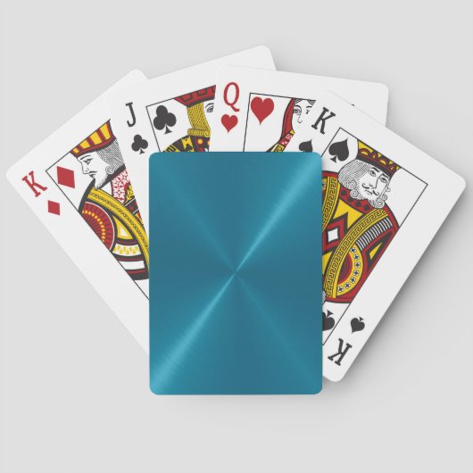 Cool Blue Stainless Shiny Metallic Playing Cards Spielkarten (Rückseite)