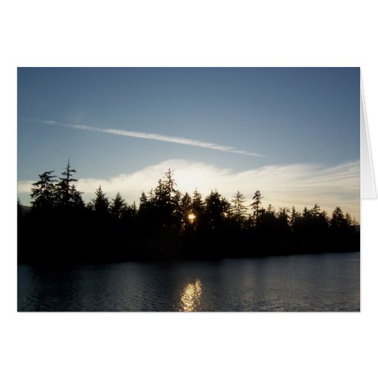 Cool Blue Sunset Note Card (Vorderseite (Horizontal))
