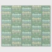 Cool blue Tones Retro ThanksGiving Typography Geschenkpapier (Flach)