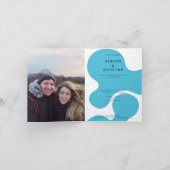 Cool Blue Wedding Einladung (Innenseite)