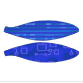 Cool Blue White Geometric Stripes Mini Basketball (Panele)