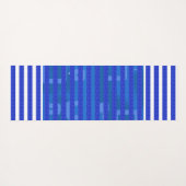 Cool Blue White Geometric Stripes Yogamatte (Rückseite (Horizontal))