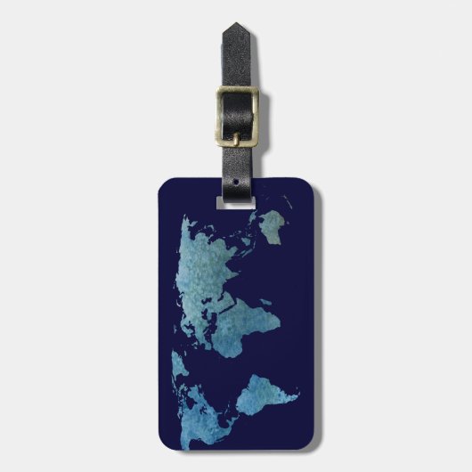 Cool Blue World Gepäckanhänger (Vorderseite vertikal)