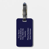 Cool Blue World Gepäckanhänger (Rückseite vertikal)