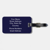 Cool Blue World Gepäckanhänger (Rückseite horizontal)