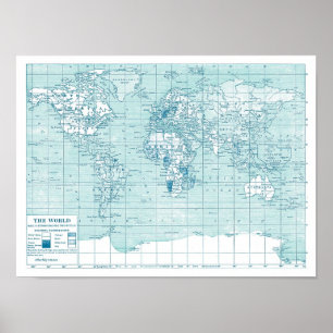 Cool Blue World Poster