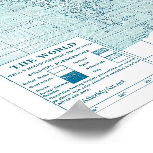 Cool Blue World Poster (Ecke)