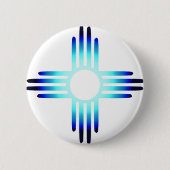Cool Blue Zia Button (Vorderseite)