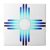 Cool Blue Zia Fliese (Vorderseite)