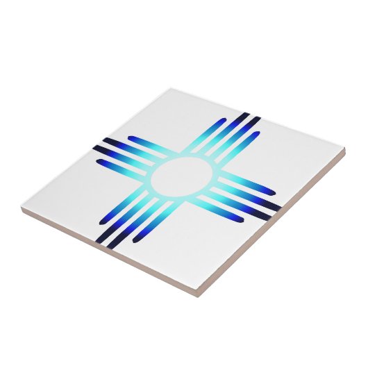 Cool Blue Zia Fliese (Seite)