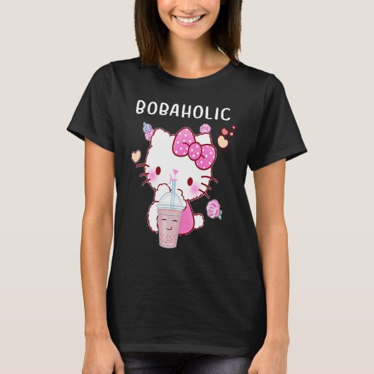 Cool Boba Holic Boba Bubble Tea Lovers T-Shirt (Vorderseite)