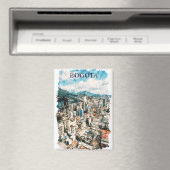 Cool Bogota Kolumbien CIty View Wasserfarbe Magnet (In Situ (Geschirrspüler))