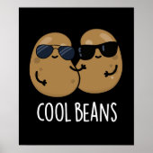 Cool Bohnen Funny Veggie Legume Pub Dark BG Poster (Vorne)