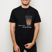 Cool Bohnen Iccied Coffee Lover Sketch Grafik T-Shirt
