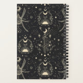 Cool Boho Skulls Stars Moon Spiral Notebook Notizblock (Rückseite)