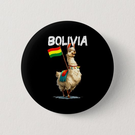 Cool Bolivian Llama Costume For Bolivia Lovers Button (Vorderseite)