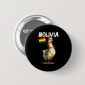Cool Bolivian Llama Costume For Bolivia Lovers Button (Vorne & Hinten)