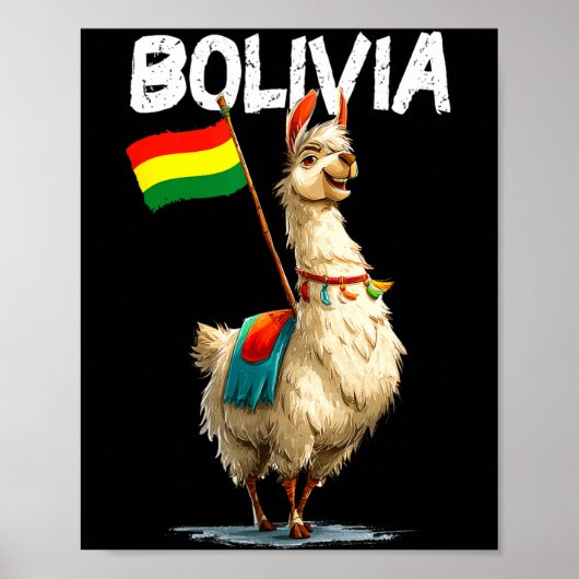 Cool Bolivian Llama Costume For Bolivia Lovers Poster (Vorne)
