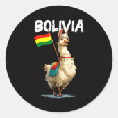 Cool Bolivian Llama Costume For Bolivia Lovers  Runder Aufkleber (Vorderseite)