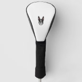 Cool Boston Terrier Face Golf Headcover (Vorderseite)