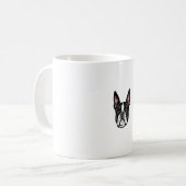 Cool Boston Terrier Face Kaffeetasse (Vorderseite Links)