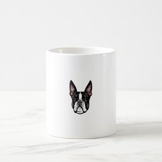 Cool Boston Terrier Face Kaffeetasse (Mittel)