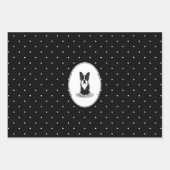 Cool Boston Terrier mit Sonnenbrille (schwarz) Geschenkpapier Set (Vorderseite 2)