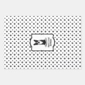 Cool Boston Terrier mit Sonnenbrille (schwarz) Geschenkpapier Set (Vorderseite 3)