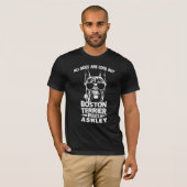Cool Boston Terrier Rule Dog T-Shirt (Vorne ganz)