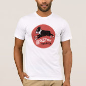 Cool Boston Terrier Vintager Stil Niedlicher Haust T-Shirt (Vorderseite)