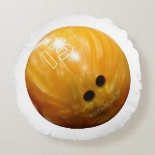 Cool Bowling Ball Bowler Rundkissen Rundes Kissen