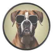 Cool Boxer Dog Eishockey Puck (Vorderseite)