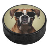 Cool Boxer Dog Eishockey Puck (3/4)