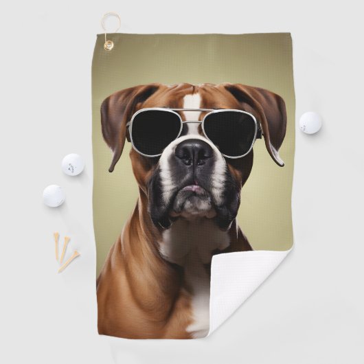 Cool Boxer Dog Golfhandtuch (Insitu)