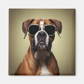Cool Boxer Dog Magnet (Vorne)