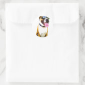 Cool Boxer Dog Runder Aufkleber (Tasche)