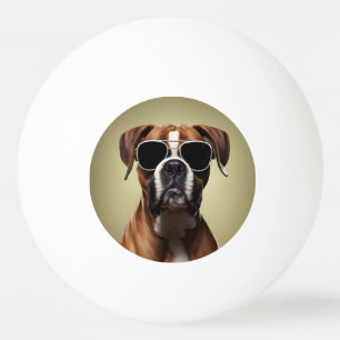 Cool Boxer Dog Tischtennisball