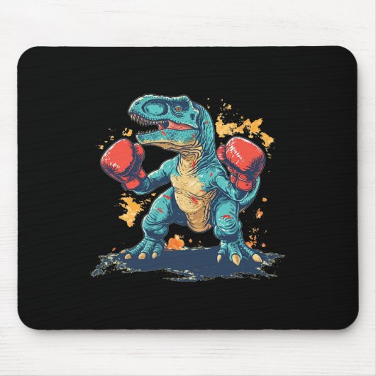 Cool Boxing Gloves With Dinosaur  Mousepad (Vorne)