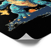 Cool Boxing Gloves With Dinosaur  Poster (Ecke)