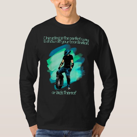 Cool Boy with Unicycle for Stuntman and unicycling T-Shirt (Vorderseite)