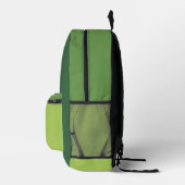 Cool Boys Green Sports Monogram Bedruckter Rucksack (Rechts)