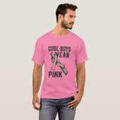 Cool Boys Wear Pink for Cancer Solidarity T-Shirt (Vorne ganz)