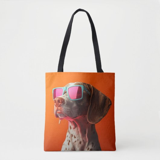 Cool Bracco italiano dog with sunglasses Tasche (Vorderseite)