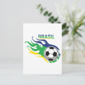 Cool Brasil Futebol Postkarte (Stehend Vorderseite)