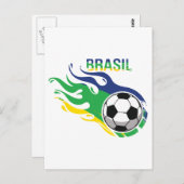 Cool Brasil Futebol Postkarte (Vorne/Hinten)