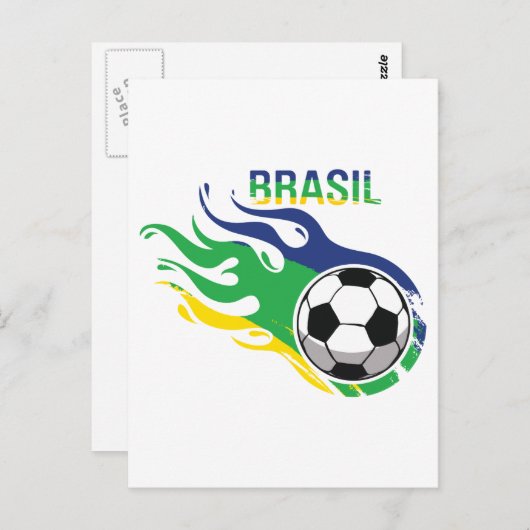 Cool Brasil Futebol Postkarte (Vorne/Hinten)