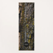 Cool-Braune Braunholzrinde, gelb Flecht Monogram Yogamatte (Vorderseite)