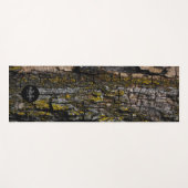 Cool-Braune Braunholzrinde, gelb Flecht Monogram Yogamatte (Vorderseite (Horizontal))